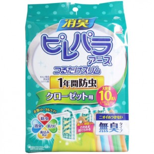 日本安速EARTH衣柜防霉防虫剂挂式 10枚 (绿色无香）